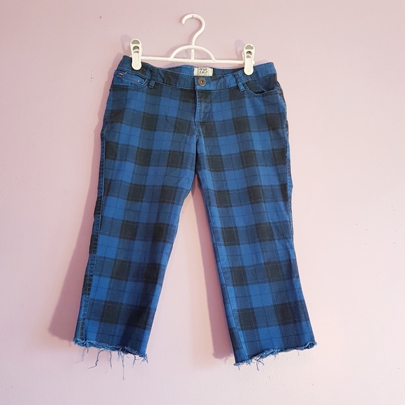 🍭Blue Paid Cut-off / Crop Pants - Picture 2 of 5